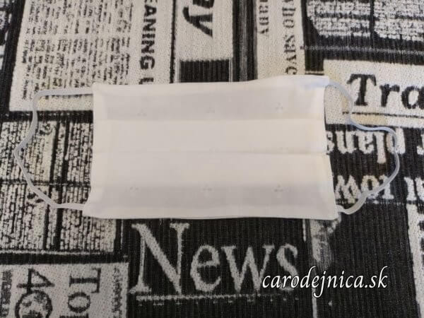 biele bavlnené rúško - hand made biela madeira vyšívaná na bavlne