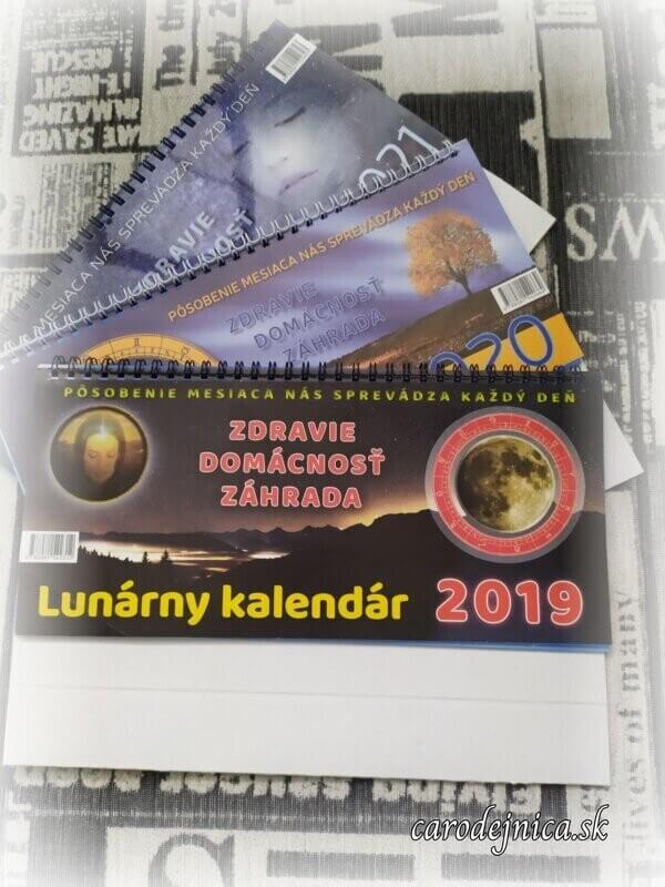 Tri stolové lunárne kalendáre 2019, 2020, 2021